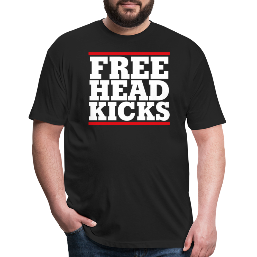 Free Head Kicks Fitted Cotton/Poly T-Shirt - black
