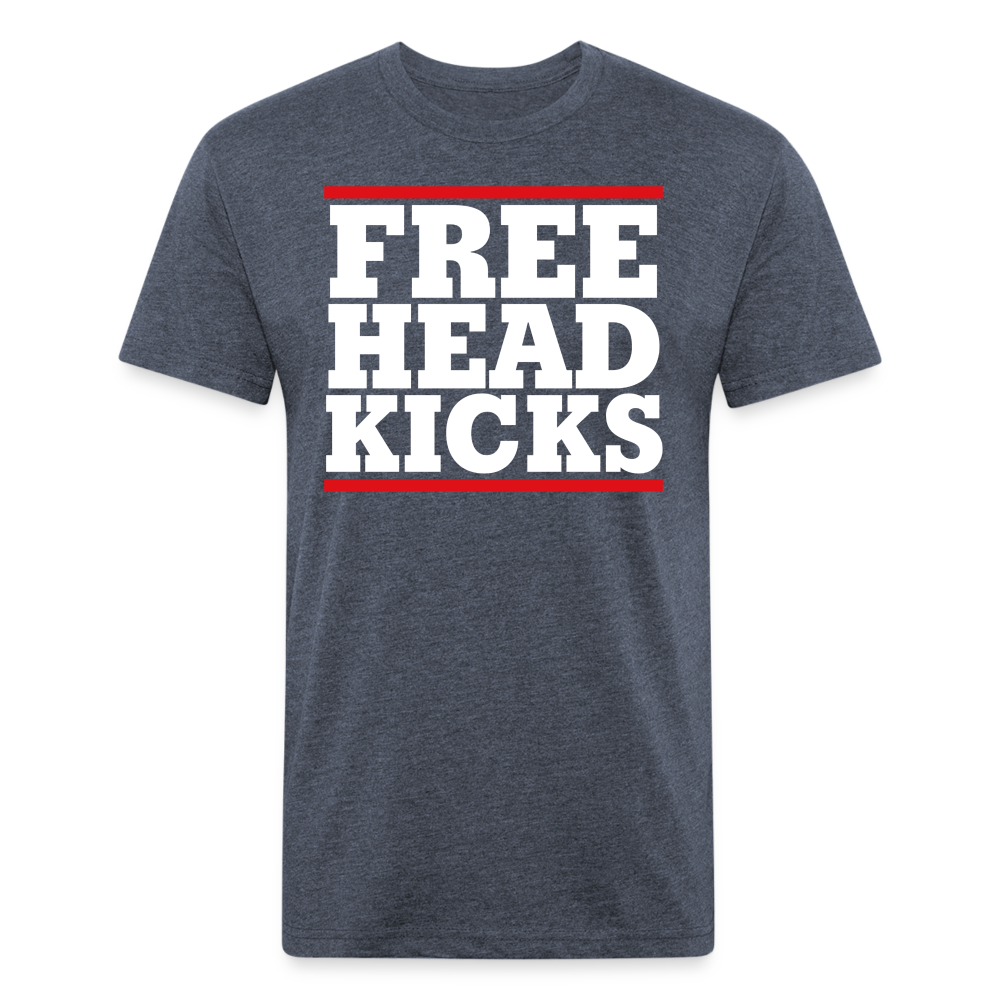 Free Head Kicks Fitted Cotton/Poly T-Shirt - heather navy