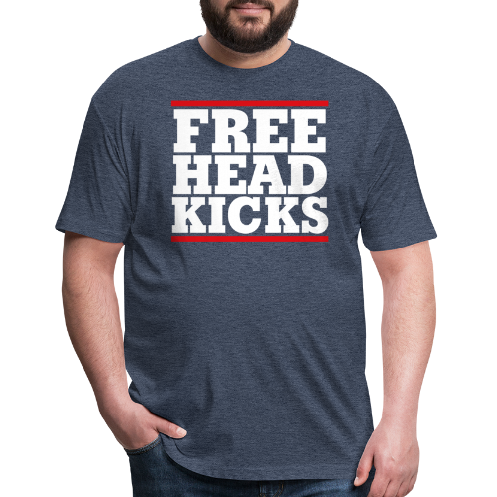 Free Head Kicks Fitted Cotton/Poly T-Shirt - heather navy