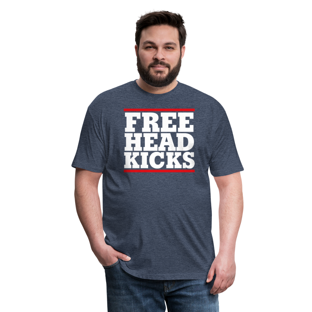 Free Head Kicks Fitted Cotton/Poly T-Shirt - heather navy