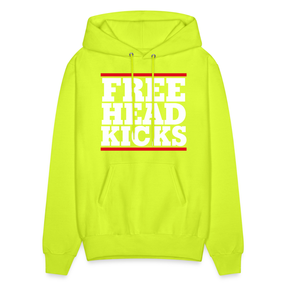 Free Head Kicks Men's Hoodie - safety green