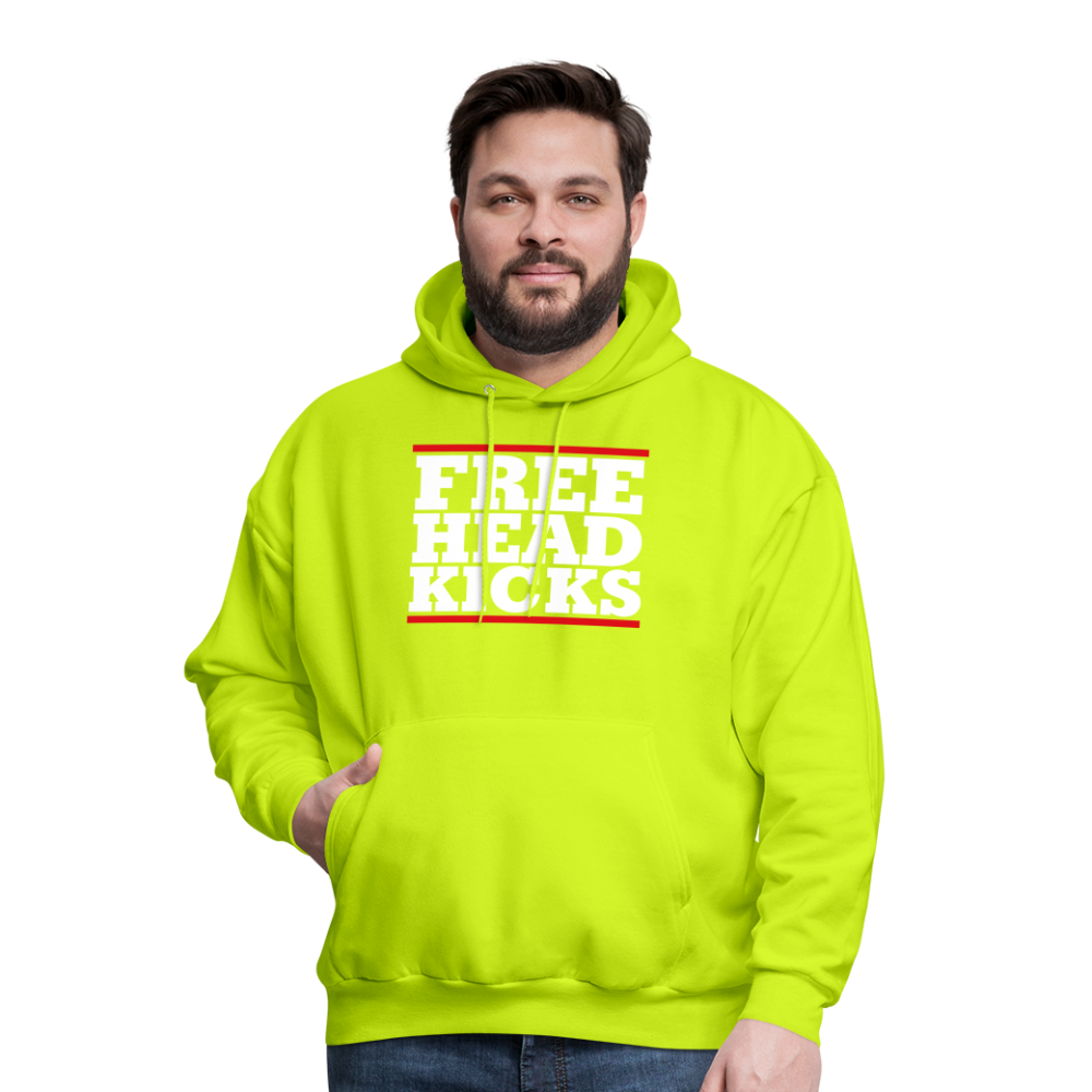 Free Head Kicks Men's Hoodie - safety green