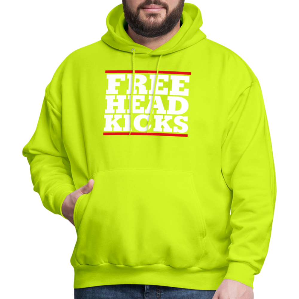Free Head Kicks Men's Hoodie - safety green