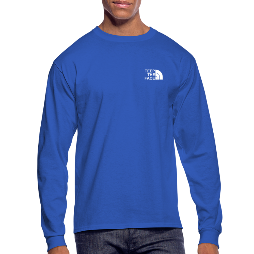 Teep The Face Men's Long Sleeve T-Shirt - royal blue