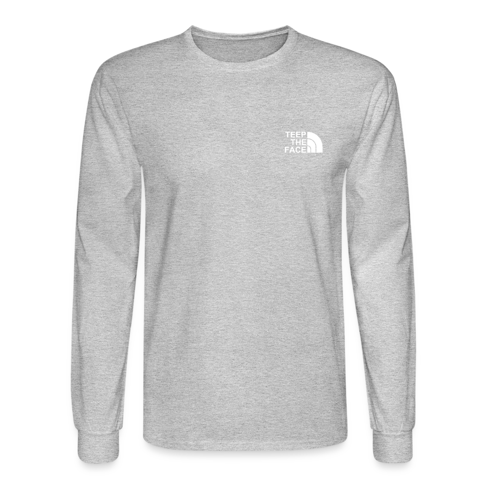 Teep The Face Men's Long Sleeve T-Shirt - heather gray