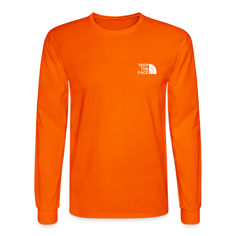 Teep The Face Men's Long Sleeve T-Shirt - orange