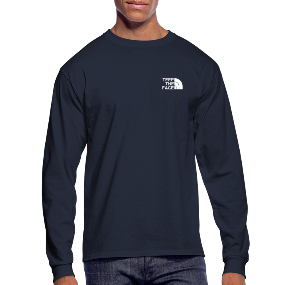 Teep The Face Men's Long Sleeve T-Shirt - navy