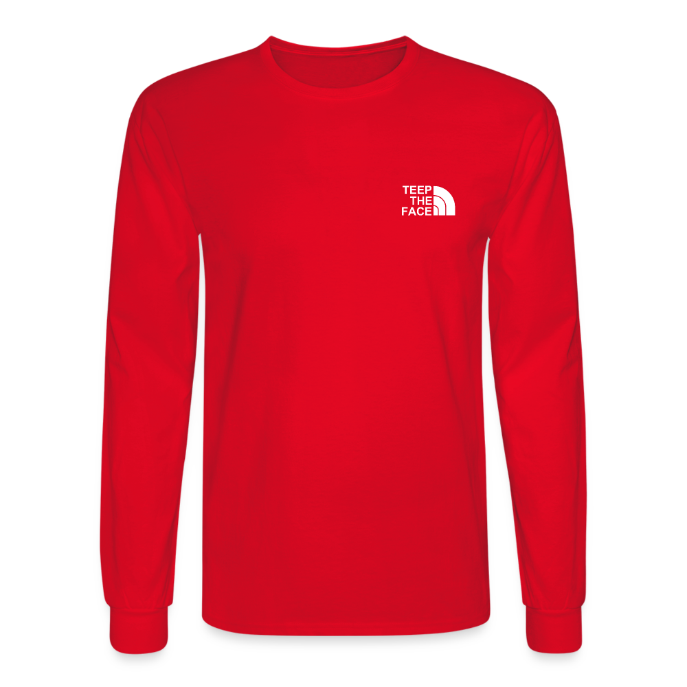 Teep The Face Men's Long Sleeve T-Shirt - red