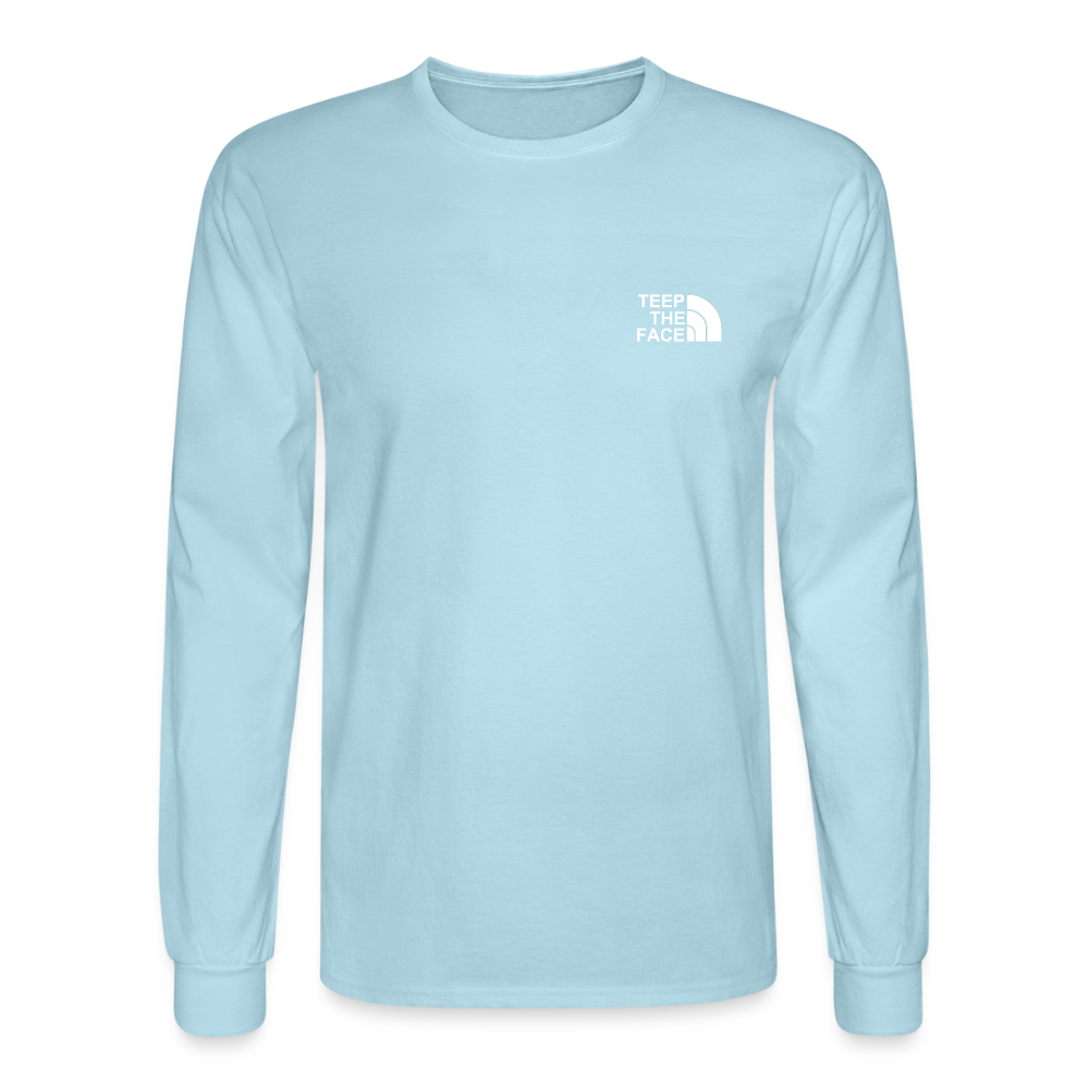 Teep The Face Men's Long Sleeve T-Shirt - powder blue