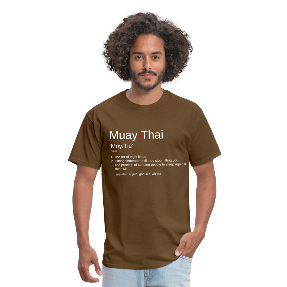 Muay Thai Definition Unisex T-Shirt - brown