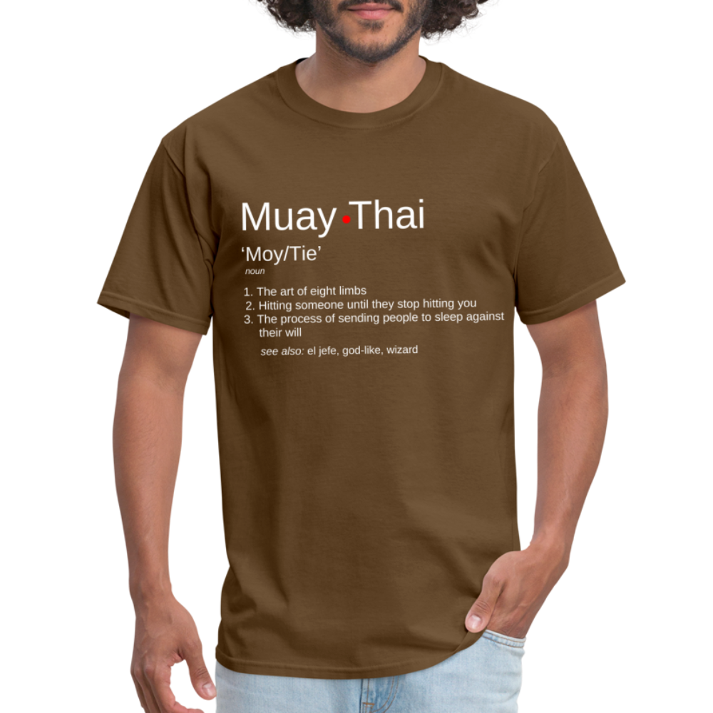 Muay Thai Definition Unisex T-Shirt - brown