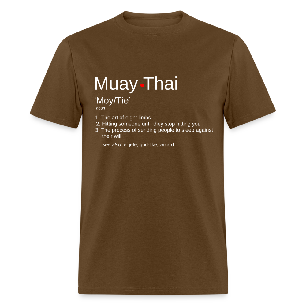 Muay Thai Definition Unisex T-Shirt - brown