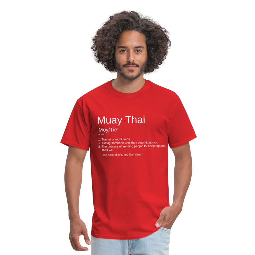 Muay Thai Definition Unisex T-Shirt - red