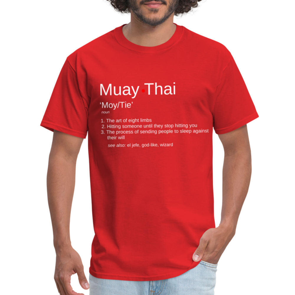 Muay Thai Definition Unisex T-Shirt - red