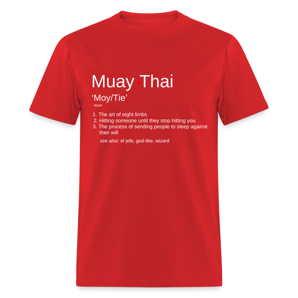 Muay Thai Definition Unisex T-Shirt - red