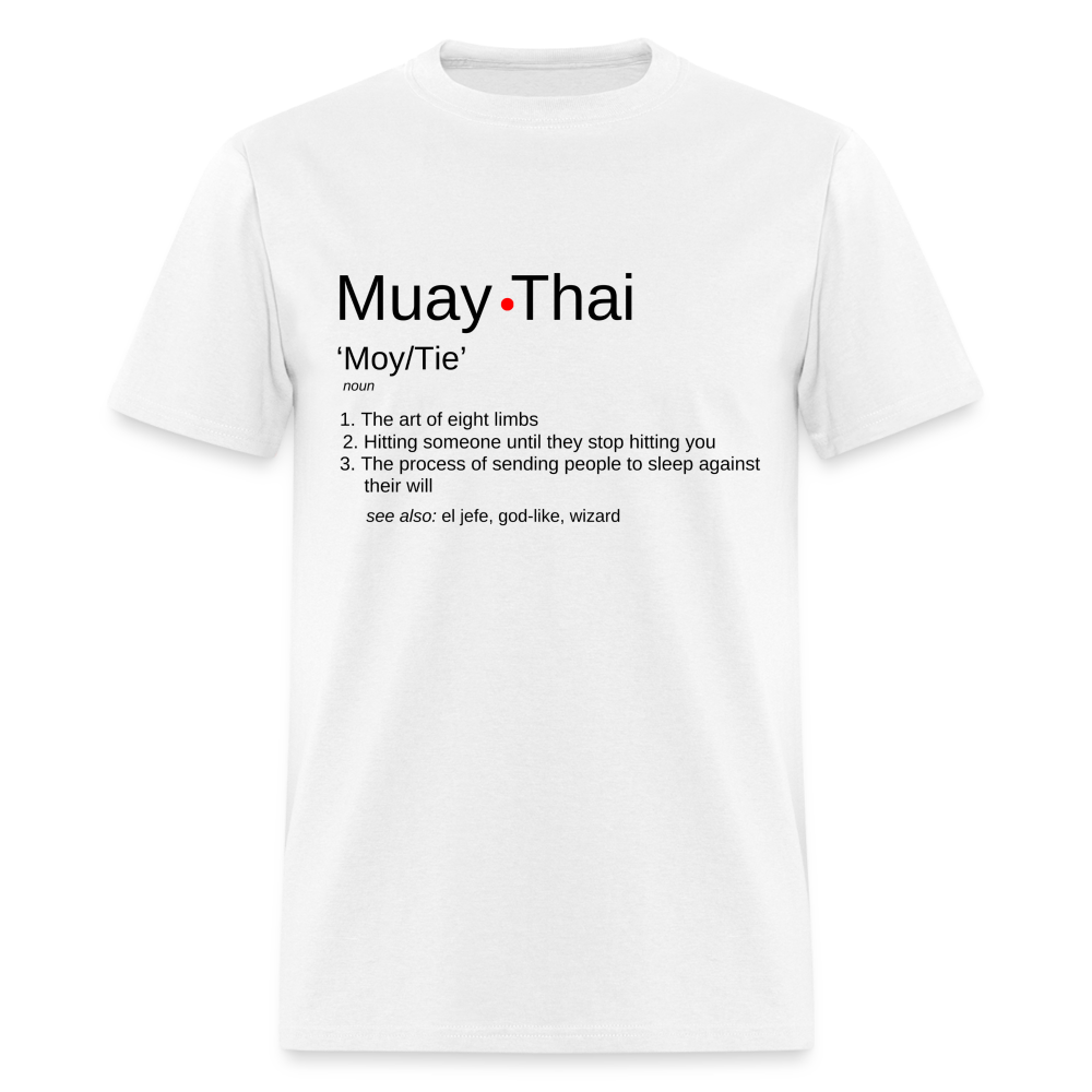 Muay Thai Definition Unisex T-Shirt - white