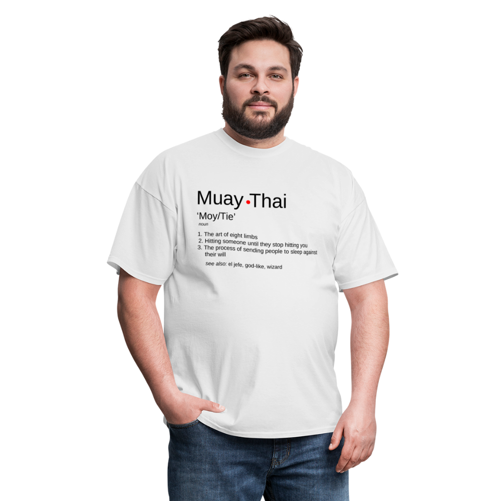 Muay Thai Definition Unisex T-Shirt - white