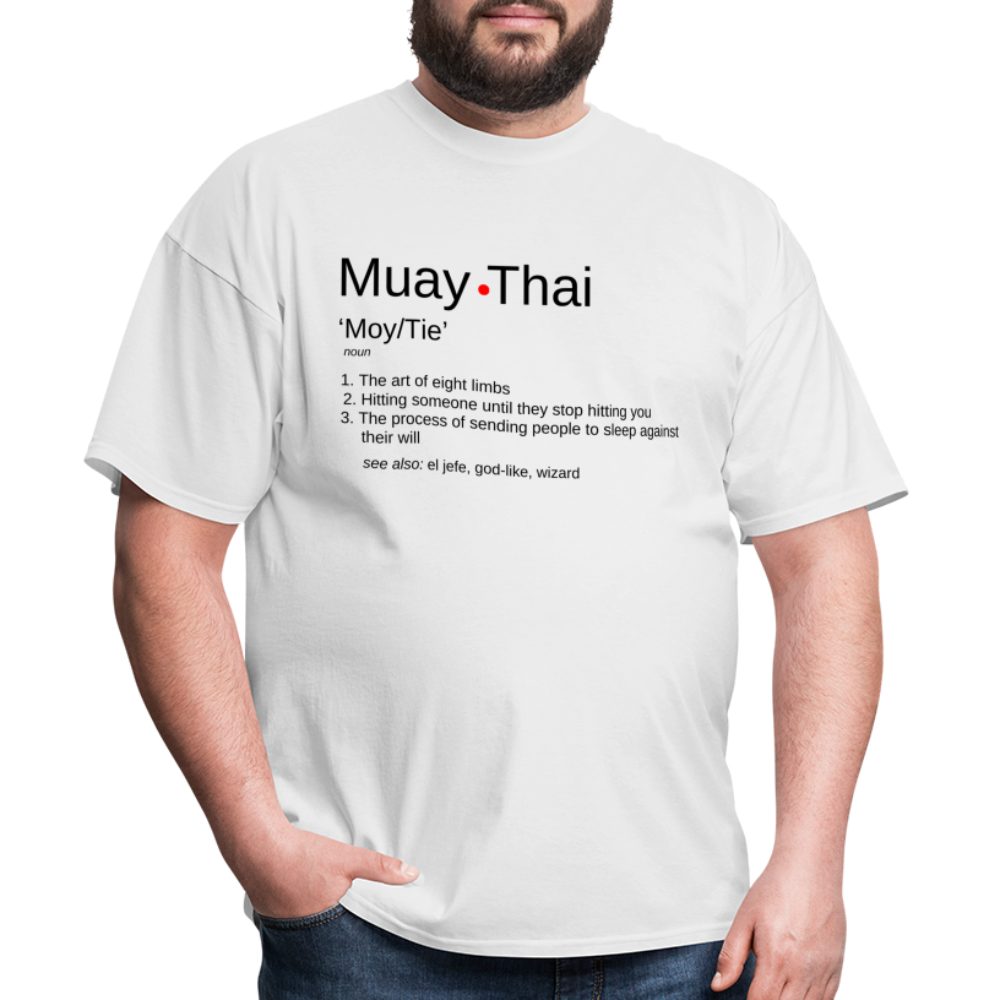 Muay Thai Definition Unisex T-Shirt - white