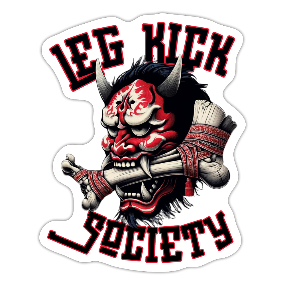 Leg Kick Society Sticker - white matte