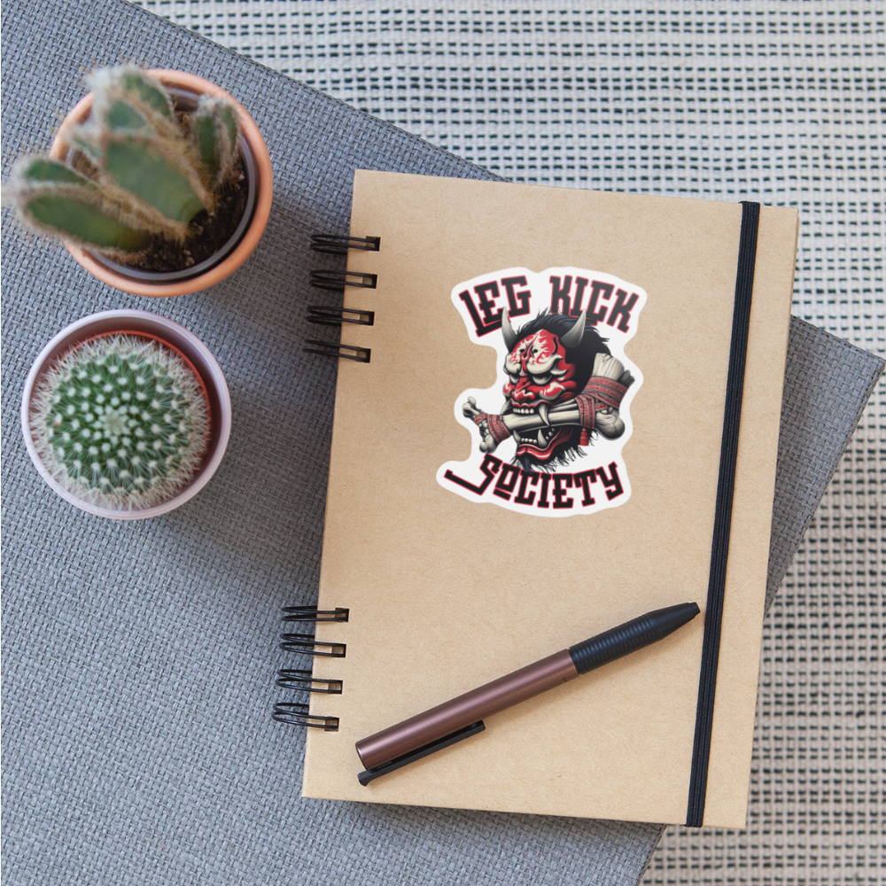 Leg Kick Society Sticker - white matte