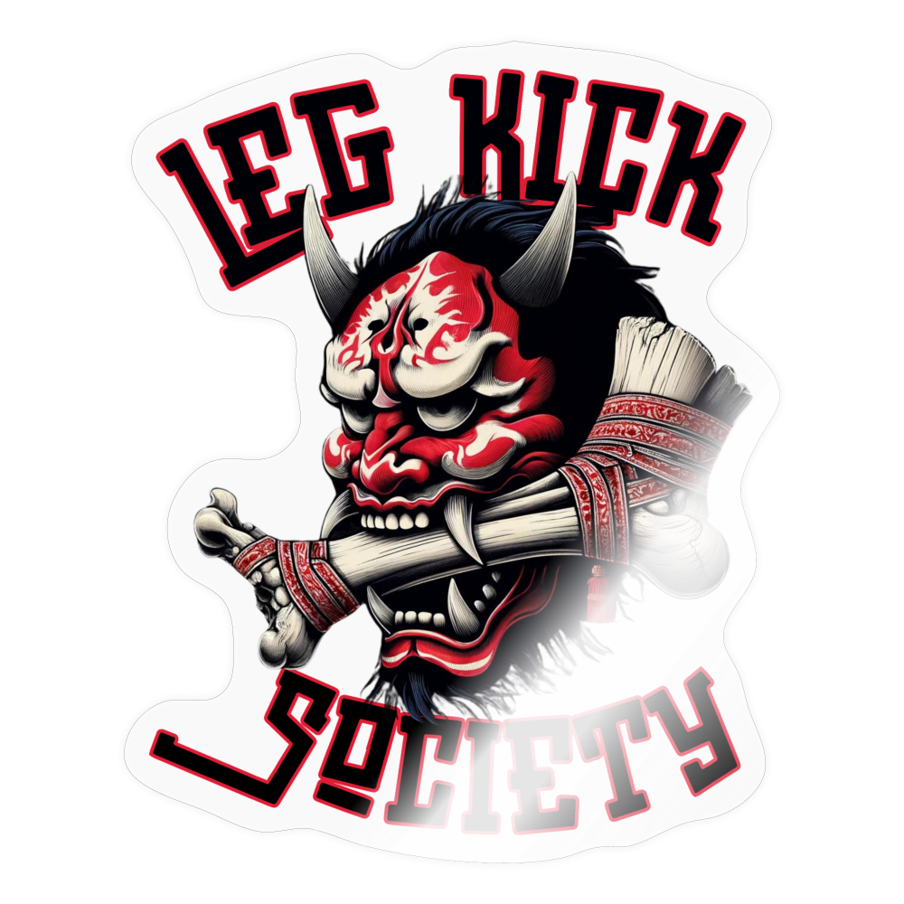 Leg Kick Society Sticker - transparent glossy