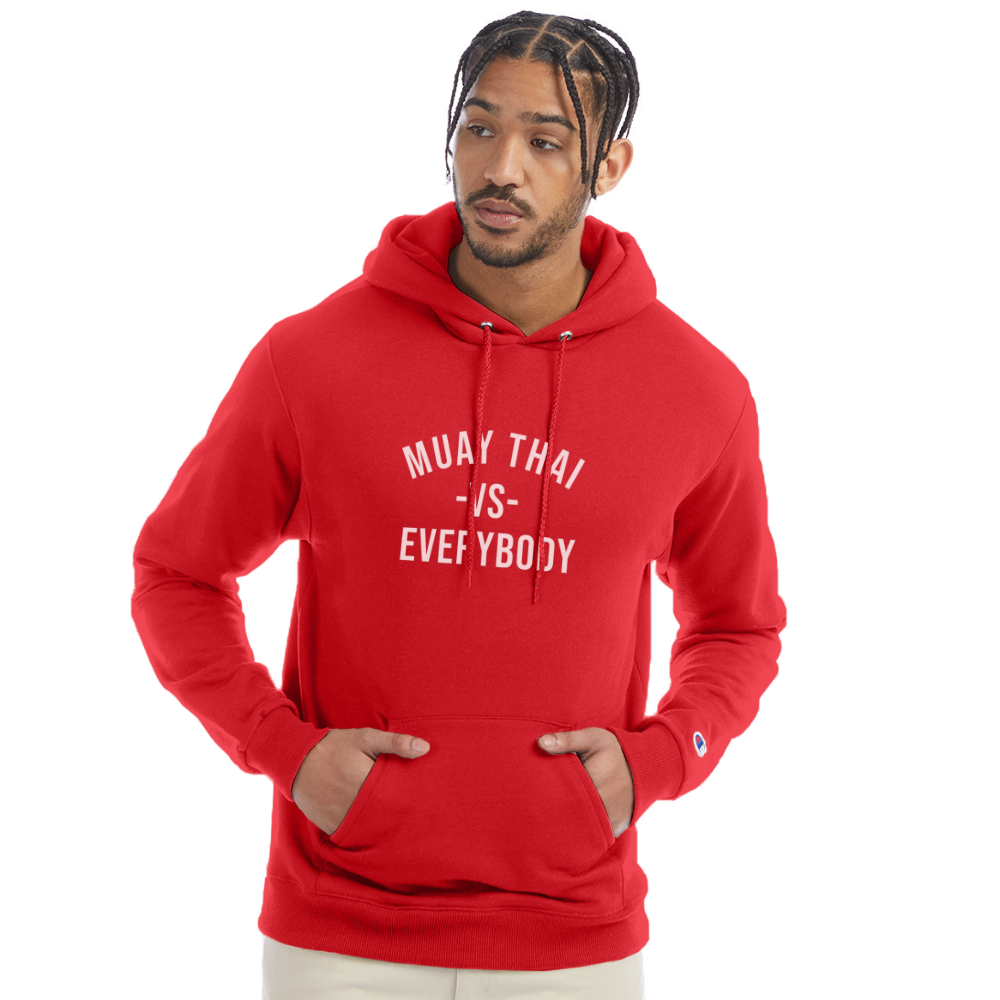 Muay Thai Vs. Everybody Champion Hoodie - Scarlet