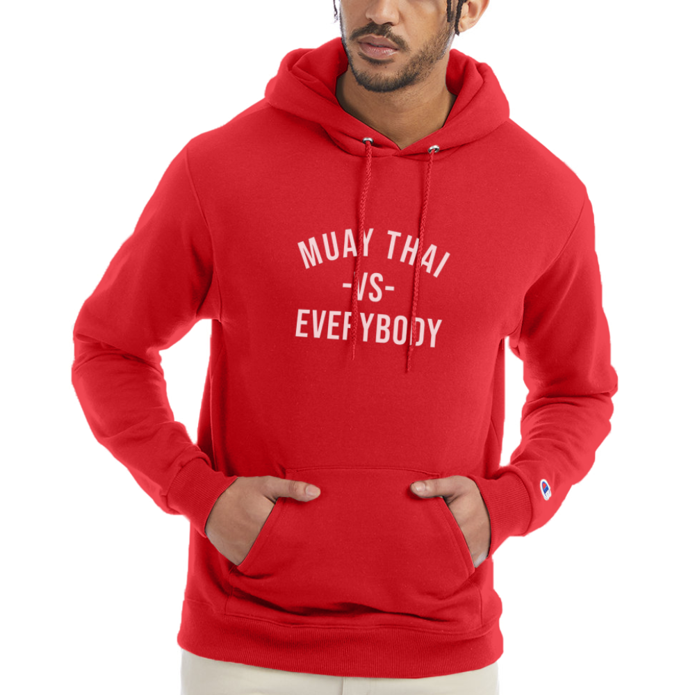 Muay Thai Vs. Everybody Champion Hoodie - Scarlet